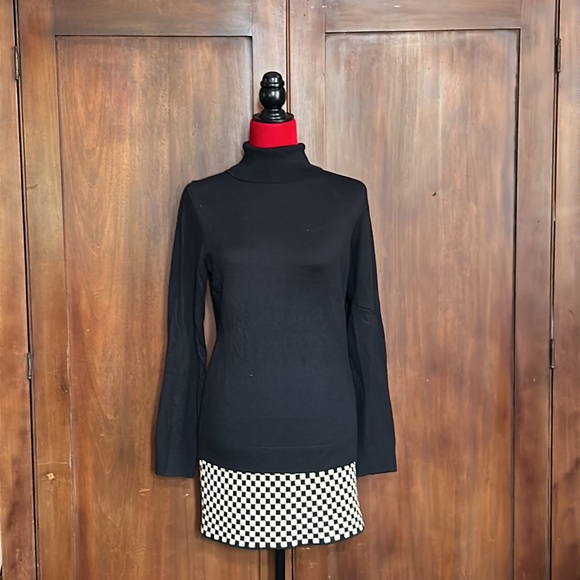Vintage 80s-90s Houndstooth Sweater Skirt S/M - Picture 2 of 9